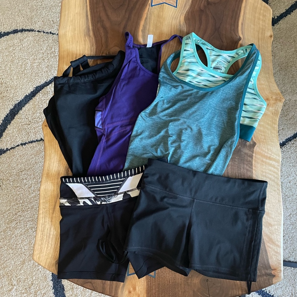 Activewear bundle. Size small. Lululemon. Gap fit. Nike